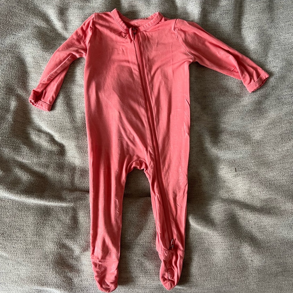 Pink Kyte Baby bamboo Footie size 3-6 months